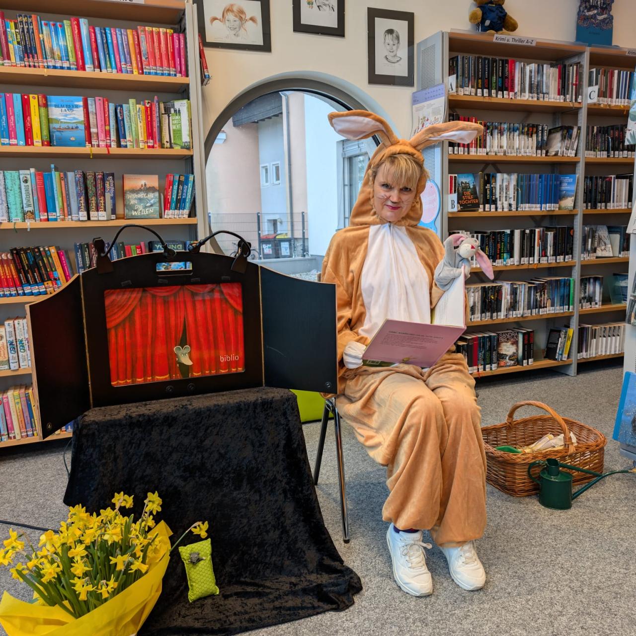 Häschen mit Frühlingsgeschichte